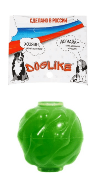 Doglike - Игрушка для собак, Мяч Космос, 6 см, Зеленый