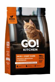 Go! Kitchen Skin + Coat Care - Сухой корм для котят и кошек с лососем, фруктами и овощами