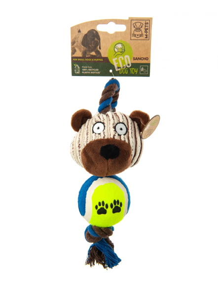 M-Pets - Эко игрушка для собак с пищалкой Sancho, 27x8 см