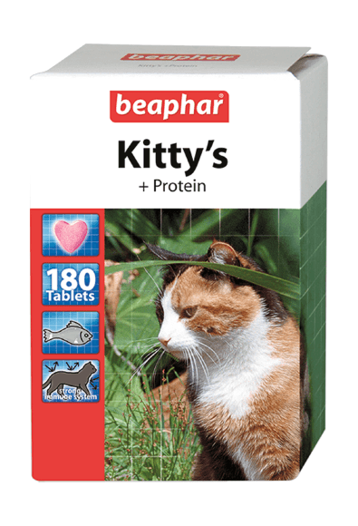 9966.580 Beaphar Kitty’s + Protein - vitamini dlya koshek s proteinom kypit v zoomagazine «PetXP» Beaphar Kitty’s + Protein - витамины для кошек с протеином