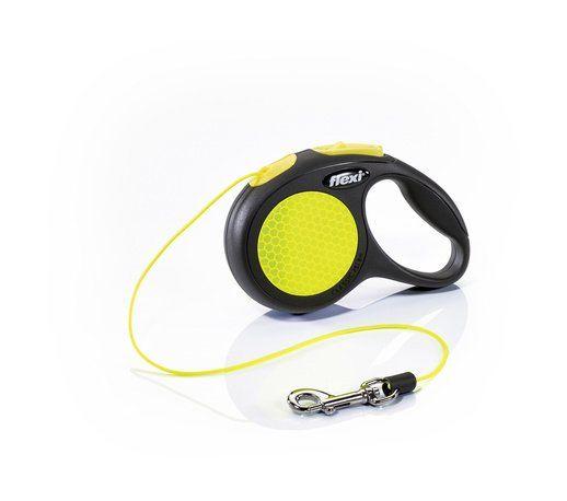Flexi New Neon XS - Поводок рулетка для собак 3м до 8кг, трос