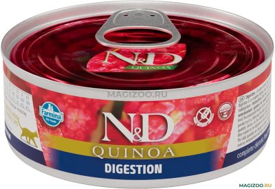 Farmina N&D Quinoa - Консервы для кошек при чувствительном пищеварении, Ягненок и Киноа 80 гр