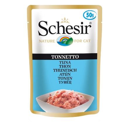 Schesir - Паучи для взрослых кошек с тунцом 50 гр