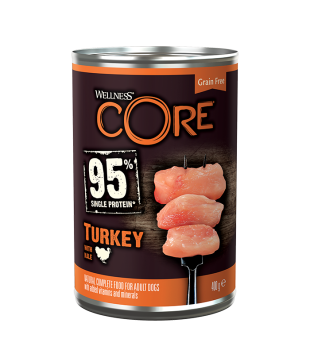 Core 95 - Консервы для собак, индейка с капустой 400 гр