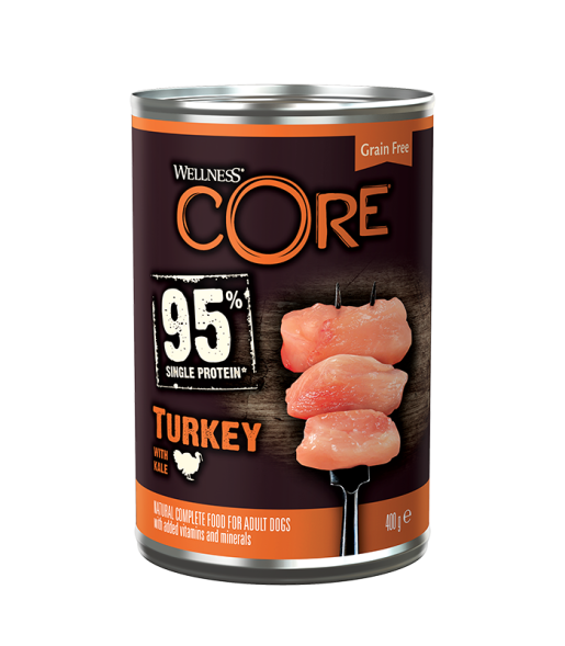 Core 95 - Консервы для собак, индейка с капустой 400 гр