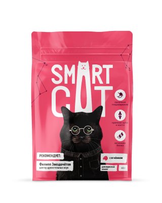 Smart Cat - Сухой корм для взрослых кошек, с ягнёнком Smart Cat - Сухой корм для взрослых кошек, с ягнёнком