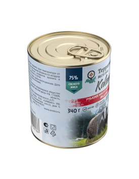 Территория Кавказ - Консервы для собак, рубленое мясо индейки в желе 340гр