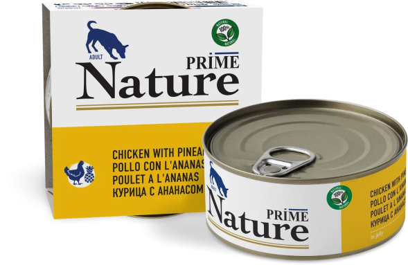 Prime Nature - Консервы для собак, курица с ананасом в желе 150 гр