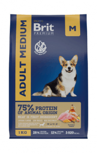 Brit - Сухой корм для взрослых собак средних пород, с Курицей