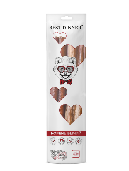 Best Dinner - Best Dinner- Лакомство сухое для собак «Бычий корень», 50 см