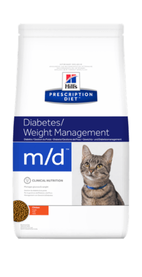 11180.580 Hills Feline M/D - Syhoi korm dlya koshek pri saharnom diabete 1,5 kg kypit v zoomagazine «PetXP» Hills Feline M/D - Сухой корм для кошек при сахарном диабете 1,5 кг