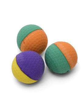 PetSHOP - Игрушка для кошек, мяч мягкий, 4 см, 3 шт