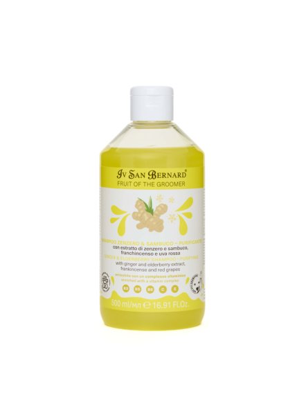 Iv San Bernard Fruit of the Groomer Ginger &amp;amp; Elderberry — Шампунь для любого типа шерсти с противовоспалительным эффектом