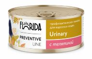 Florida Preventive Line Urinary - Консервы для кошек, "Профилактика образования мочевых камней", с Телятиной, 100 гр