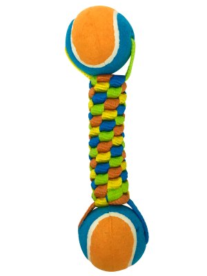 Petpark - Игрушка для собак, Плетенка с двумя теннисными мячами 6 см