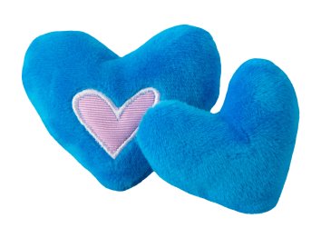 Rogz - Игрушка для кошек плюшевые сердечки с кошачьей мятой 2 шт (Hearts)