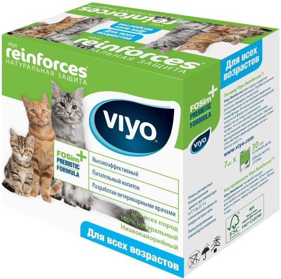 Viyo Reinforces All Ages - Пребиотический напиток для котят и кошек 7шт* 30мл