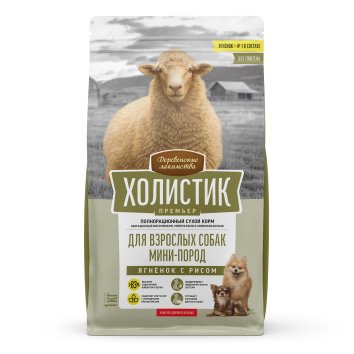 Деревенские Лакомства Холистик - Премьер - Сухой корм для собак мини-пород, Ягненок с рисом