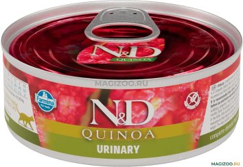 Farmina N&D Quinoa Urinary - Консервы для кошек при МКБ, Утка и Киноа 80 гр
