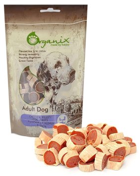 Organix - Лакомство для Собак - Рулетики из курицы и рыбы 100гр