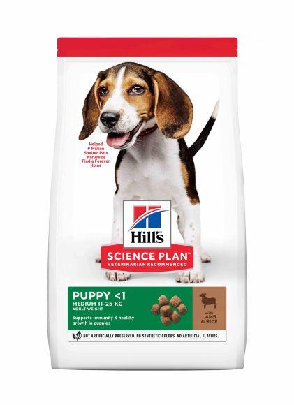 Hill's Science Plan Puppy Lamb & Rice - Сухой корм для щенков средних пород с ягненком