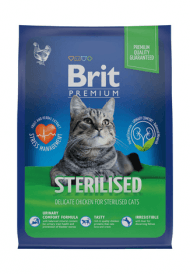 Brit - Сухой корм для взрослых стерилизованных кошек, с Курицей