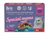 Brit - Набор паучей "Особое меню в желе" для стерилизованных кошек, 14шт*85 гр