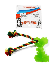Doglike - Игрушка для собак, Ключ с канатом, Зеленый, 1.4*10.5 см