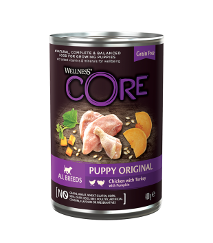 Core 95 - Консервы для щенков из курицы с индейкой и тыквой 400 гр