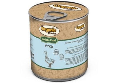 Organic Choice - Консервы для собак, 100% утка Organic Choice - Консервы для собак, 100% утка