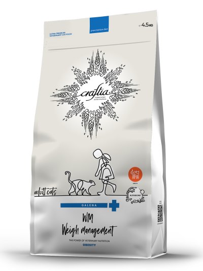 Craftia Galena Obesity Weight Management - Ветеринарная диета для кошек, при Избыточном весе