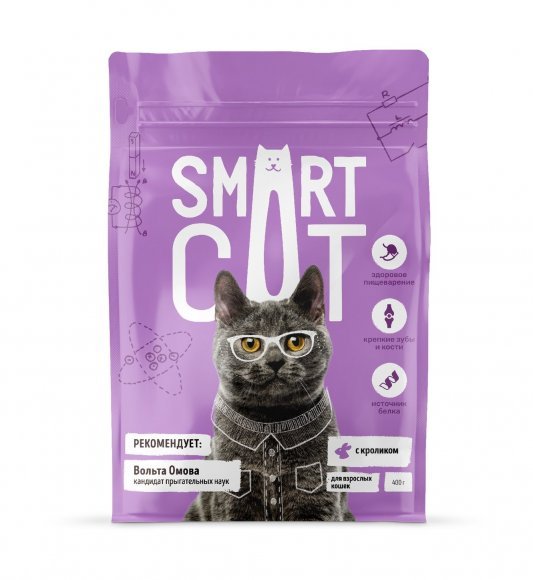 25025.580 Smart Cat - Syhoi korm dlya koshek s krolikom kypit v zoomagazine «PetXP» Smart Cat - Сухой корм для кошек с кроликом