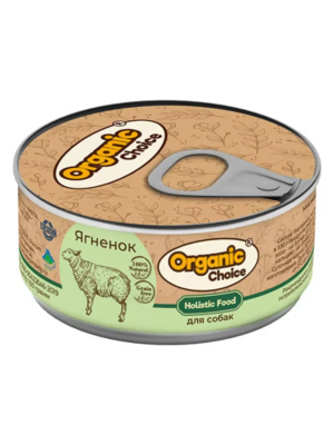 Organic Choice - Консервы для взрослых собак, 100% ягненок, 100г Organic Choice - Консервы для взрослых собак, 100% ягненок, 100г