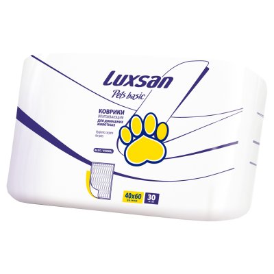 LUXSAN Basic - Коврики (пеленки) для животных 40х60, 30 шт LUXSAN Basic - Коврики (пеленки) для животных 40х60, 30 шт