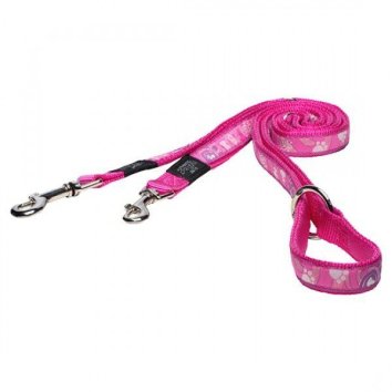 Rogz Fancy Dress Multi Purpose Lead - Поводок-перестежка "Розовая лапка"