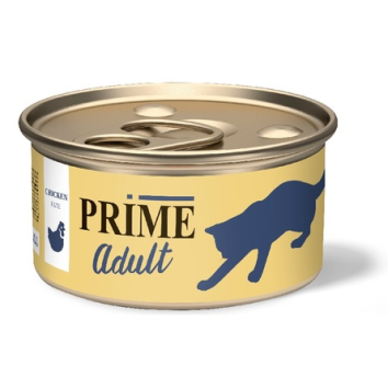 Prime Adult - Консервы паштет для кошек, курица, 75 гр