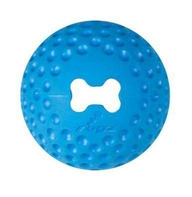 Rogz Gumz - Мяч для щенков из литой резины с отверстием для лакомств, малый