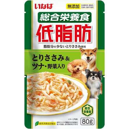 Inaba Teishbo - Консервы для собак, Куриное Филе с Тунцом и Овощами в желе, 80 гр