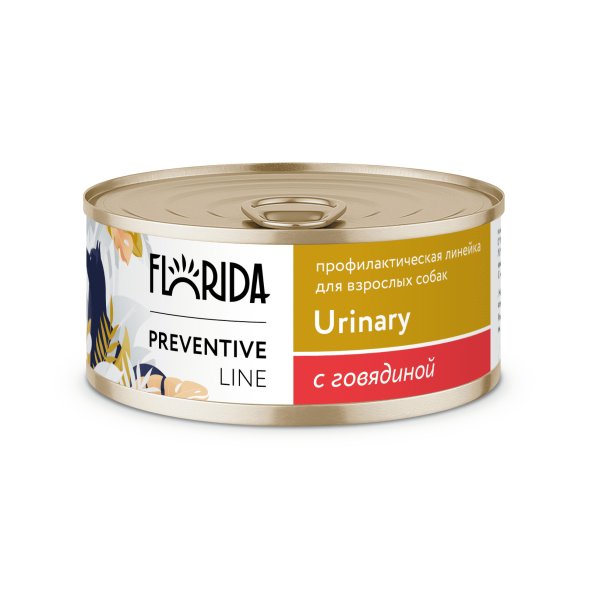 Florida Preventive Line Urinary - Консервы для собак, &amp;quot;Профилактика образования мочевых камней&amp;quot;, с Говядиной