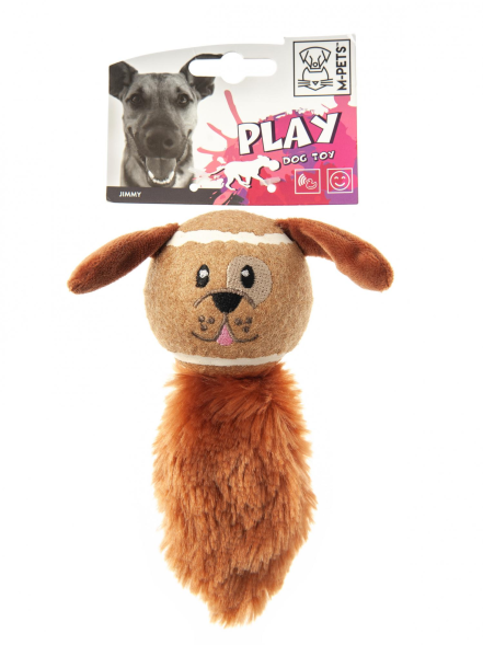 M-Pets - Игрушка для собак мяч с хвостом Jimmy, 18х11х6,5см