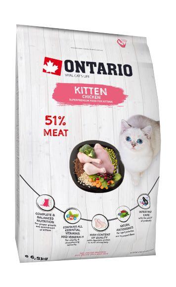 Ontario Kitten - Сухой корм для котят с цыпленком