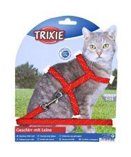 Trixie Шлейка для кошек с поводком и отражателем 30 см/10 мм