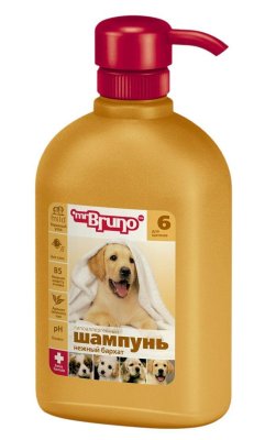 Mr. Bruno - Шампунь-кондиционер для щенков "Нежный бархат", 350 мл Mr. Bruno - Шампунь-кондиционер для щенков