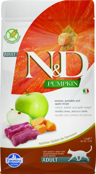 Farmina N&amp;amp;D Pumpkin - Сухой корм для кошек, Оленина с Тыквой