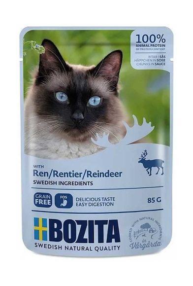 Bozita - Кусочки в соусе для кошек, с олениной 85гр