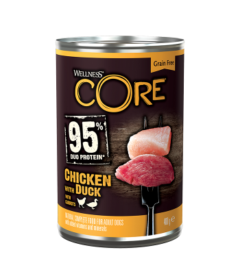 Core 95 - Консервы для собак из курицы с уткой и морковью 400 гр Core 95 - Консервы для собак из курицы с уткой и морковью 400 гр