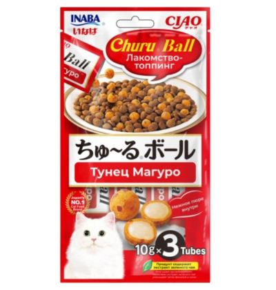 Inaba Ciao Churu Ball - Лакомство - топпинг для кошек, тунец магуро