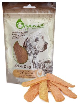 Organix - Лакомство для Собак - Тонкие куриные ломтики с кальцием 100гр