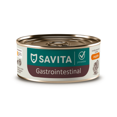 Savita Gastrointestinal - консервы для собак с индейкой, Поддержание здоровья ЖКТ, профилактика, 100 гр