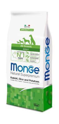 Monge Dog Speciality - Корм для собак всех пород кролик с рисом и картофелем 